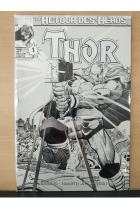 Thor Le retour des héros 1 - Couverture Noir & Blanc Brillante